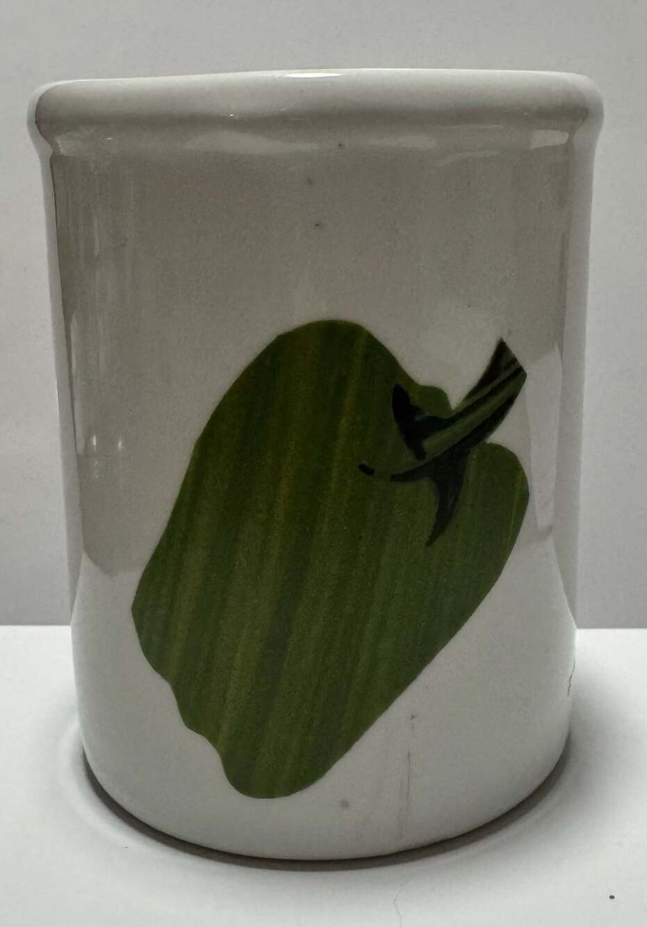Ceramic Utensil Holder White Vegetable Kitchen Decor